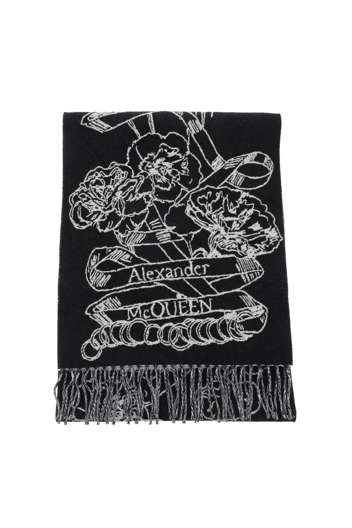 Alexander McQueen Reversible Wool Scarf - Warm & Stylish Winter Accessory for Men & Women - Perfect for Cold Weather & Fashion Outfits