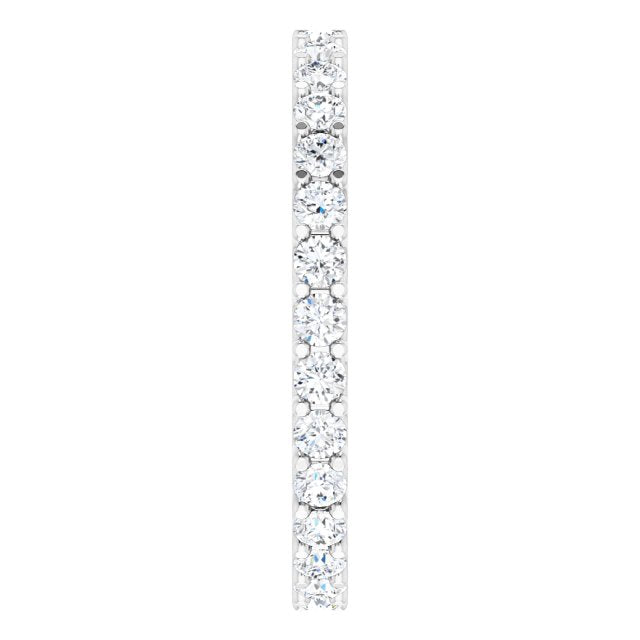0.90 Carat Round Diamond Eternity Wedding Band - Trellis Setting Engagement Ring for Women - Perfect for Anniversaries, Proposals & Special Occasions