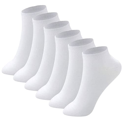 6-12 Pairs Men's Comfort Cotton Athletic Ankle Socks (Size 10-13) - Breathable Everyday Socks for Running, Gym & Casual Wear