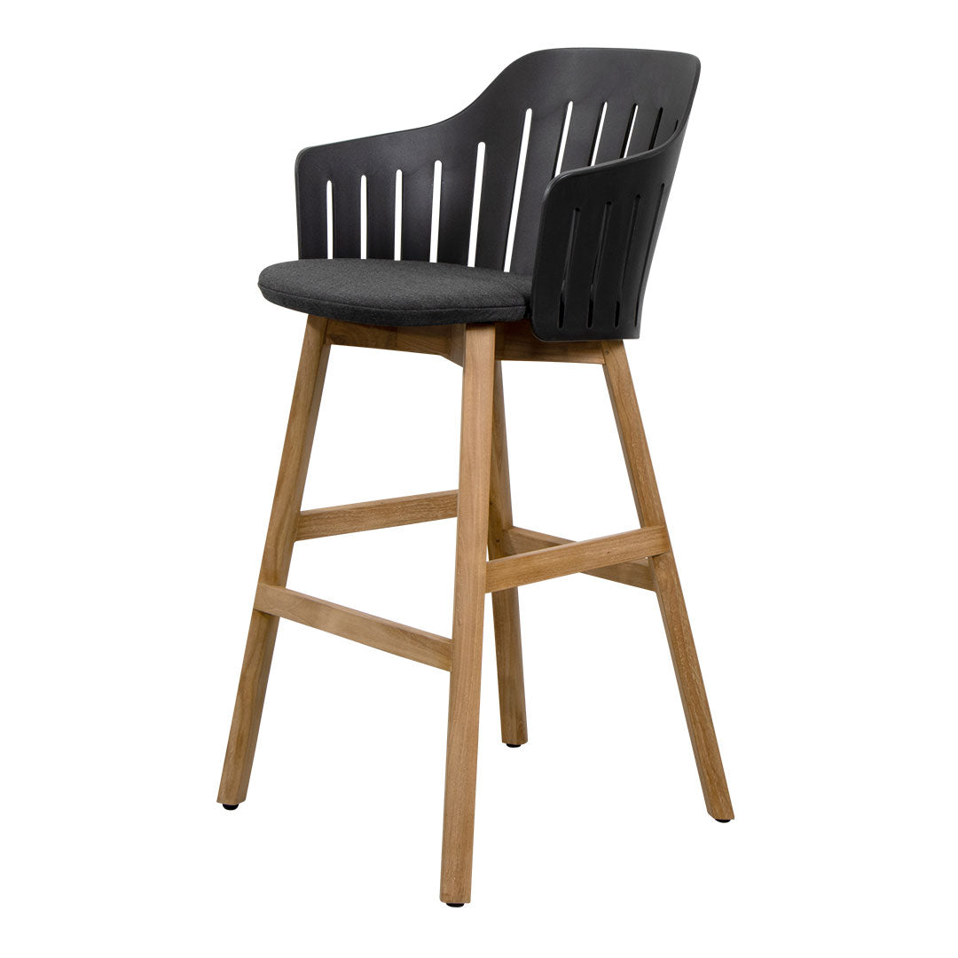 Premium Outdoor Bar Stool with Comfortable Seat Cushion & Durable Wood Base - Perfect for Patio, Deck, Backyard, and Poolside Relaxation