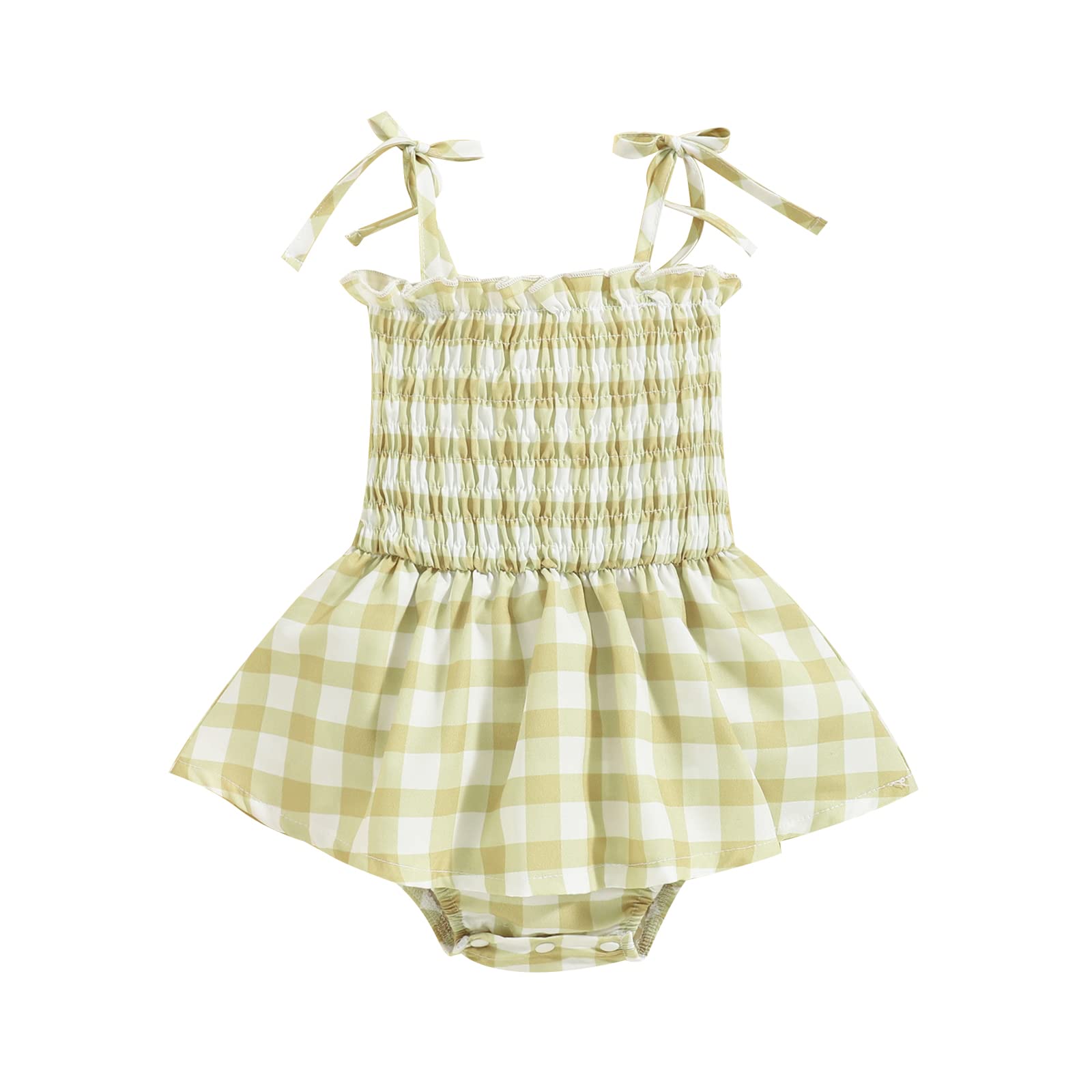 Newborn Baby Girl Romper - Sleeveless Halter Bodysuit Jumpsuit with Ruffle Tutu Skirt | Soft Cotton Onesie Dress for Summer | Perfect for Photoshoots, Parties & Playtime