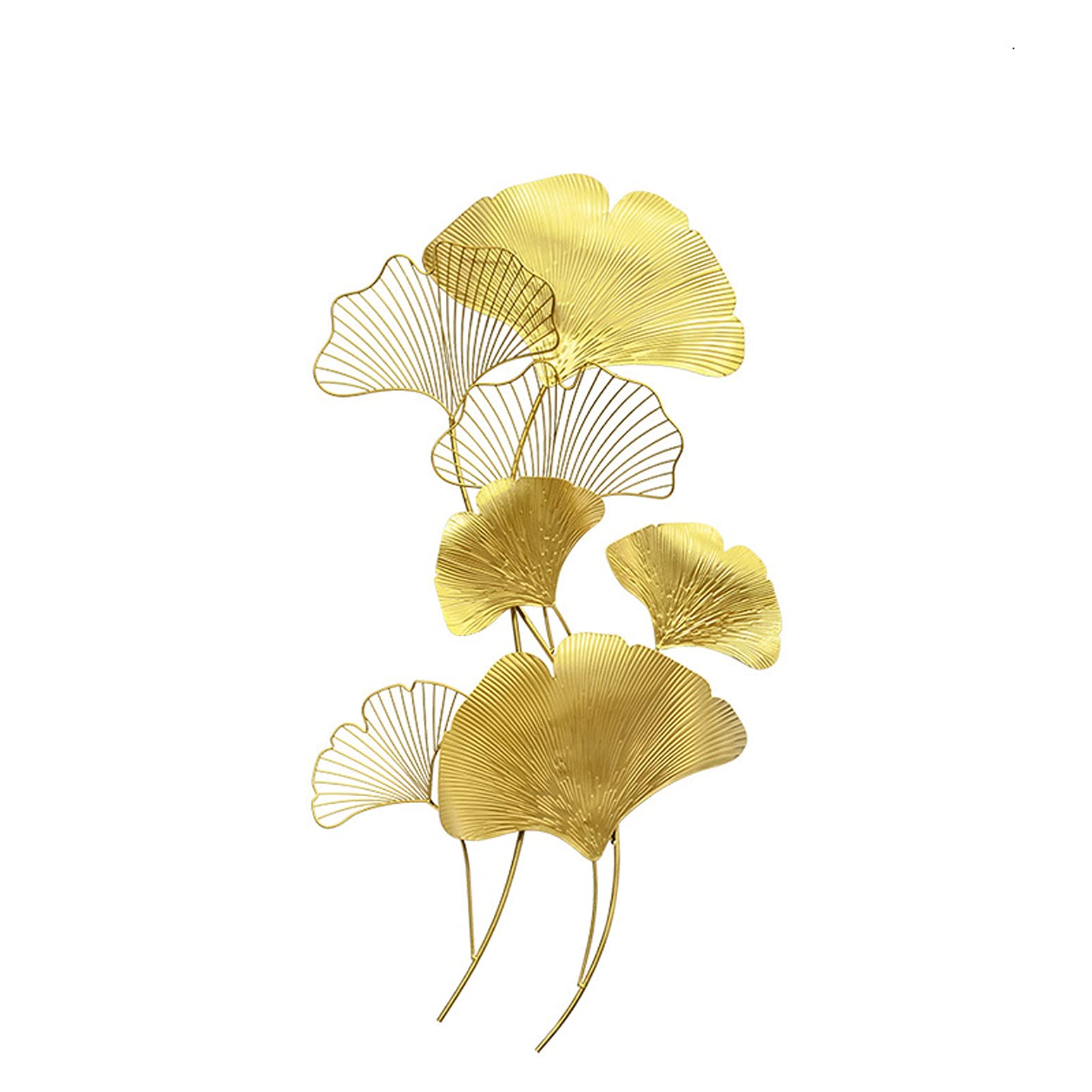 LGYKUMEG 3D Metal Wall Art Leaves - Handcrafted Iron Wall Sculpture with Tree Leaf Design, Gold Finish for Bedroom, Hotel & Home Decor | Perfect for Living Room, Office & Entryway Wall Decoration