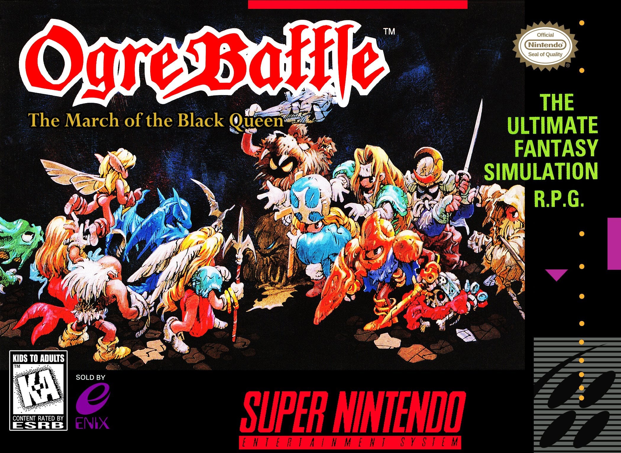 Ogre Battle: The March of the Black Queen - Classic Strategy RPG Game for Nintendo & Retro Gaming Fans | Perfect for Fantasy Adventure Lovers & Collectors