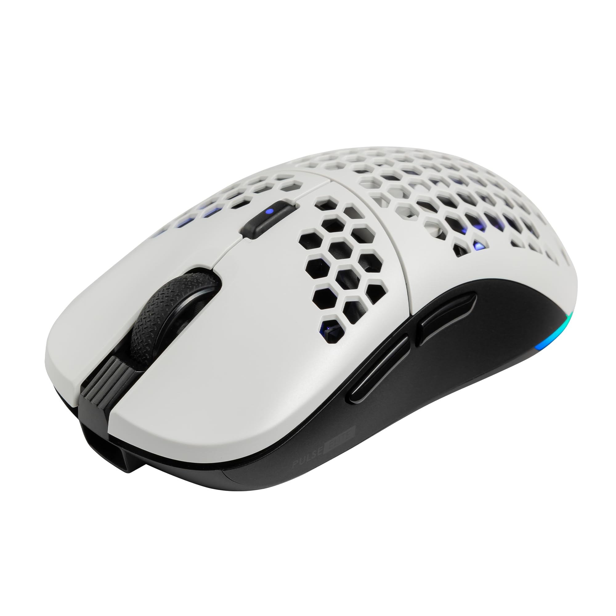 TECWARE Pulse Elite Wireless Gaming Mouse - Lightweight Honeycomb Design with Extra Black & White Shells - Perfect for FPS, MOBA, and Esports Gaming