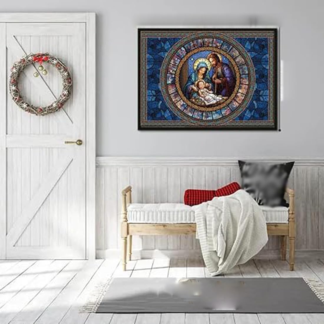 1000 Piece Nativity Scene Puzzle - Christmas Advent Calendar 2023, Holiday Nativity Jigsaw Puzzle for Adults & Kids, Festive Christmas Ornament & Home Decor for Holiday Gifts & Family Activities