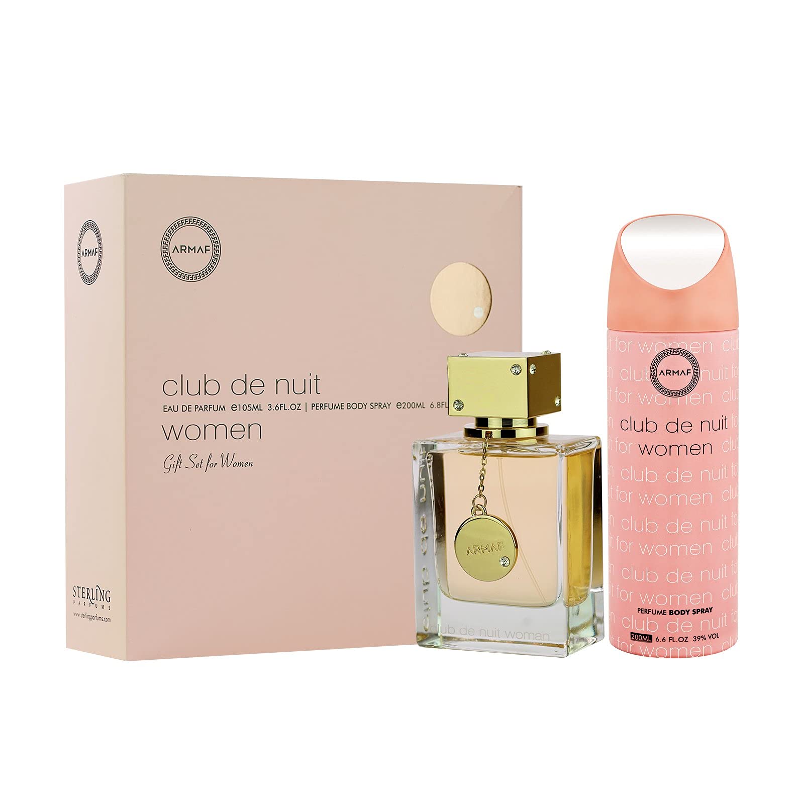 Armaf Club De Nuit Classic (Pink) 2-Piece Gift Set - 105ML EDP Spray + 200ML Body Spray for Women | Luxury Fragrance Duo | Perfect for Date Nights & Special Occasions