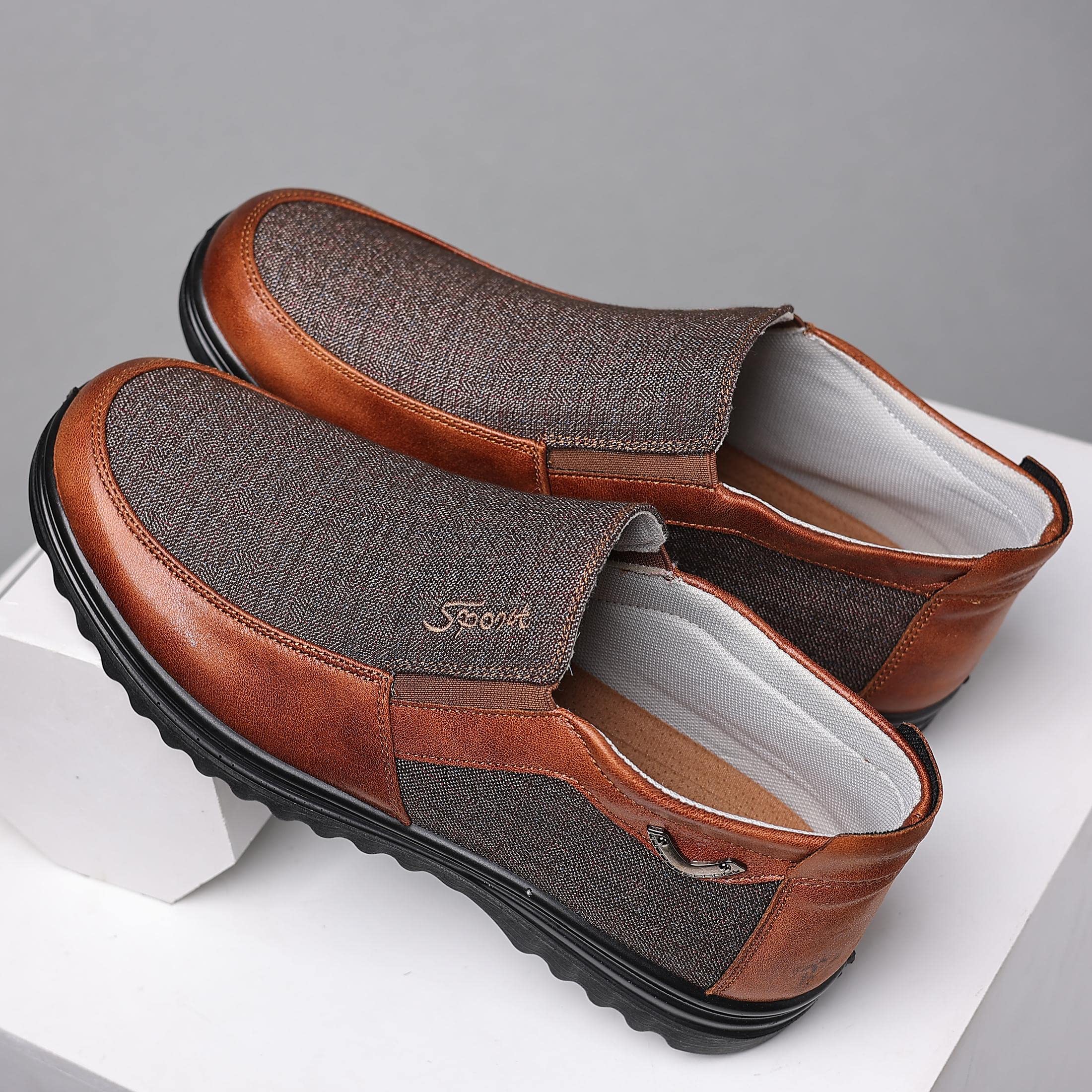COSIDRAM Men's Casual Loafers - Lightweight Breathable Moccasin Shoes for Men | Comfortable Slip-On Ankle High Shoes for Walking, Travel & Daily Wear
