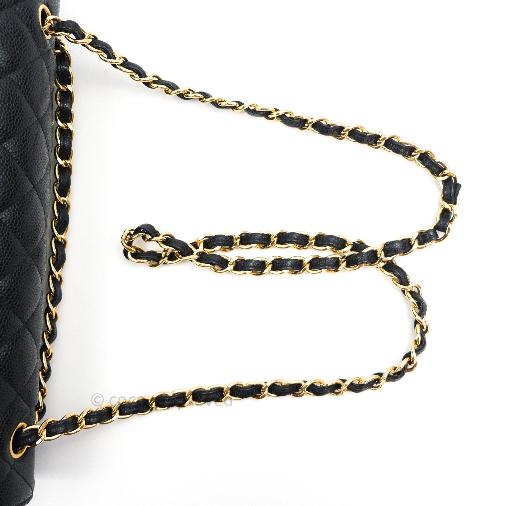 Chanel Classic Double Flap Maxi Bag in Black Caviar Leather with Gold Hardware - Luxury Handbag for Women, Perfect for Evening Events & Special Occasions