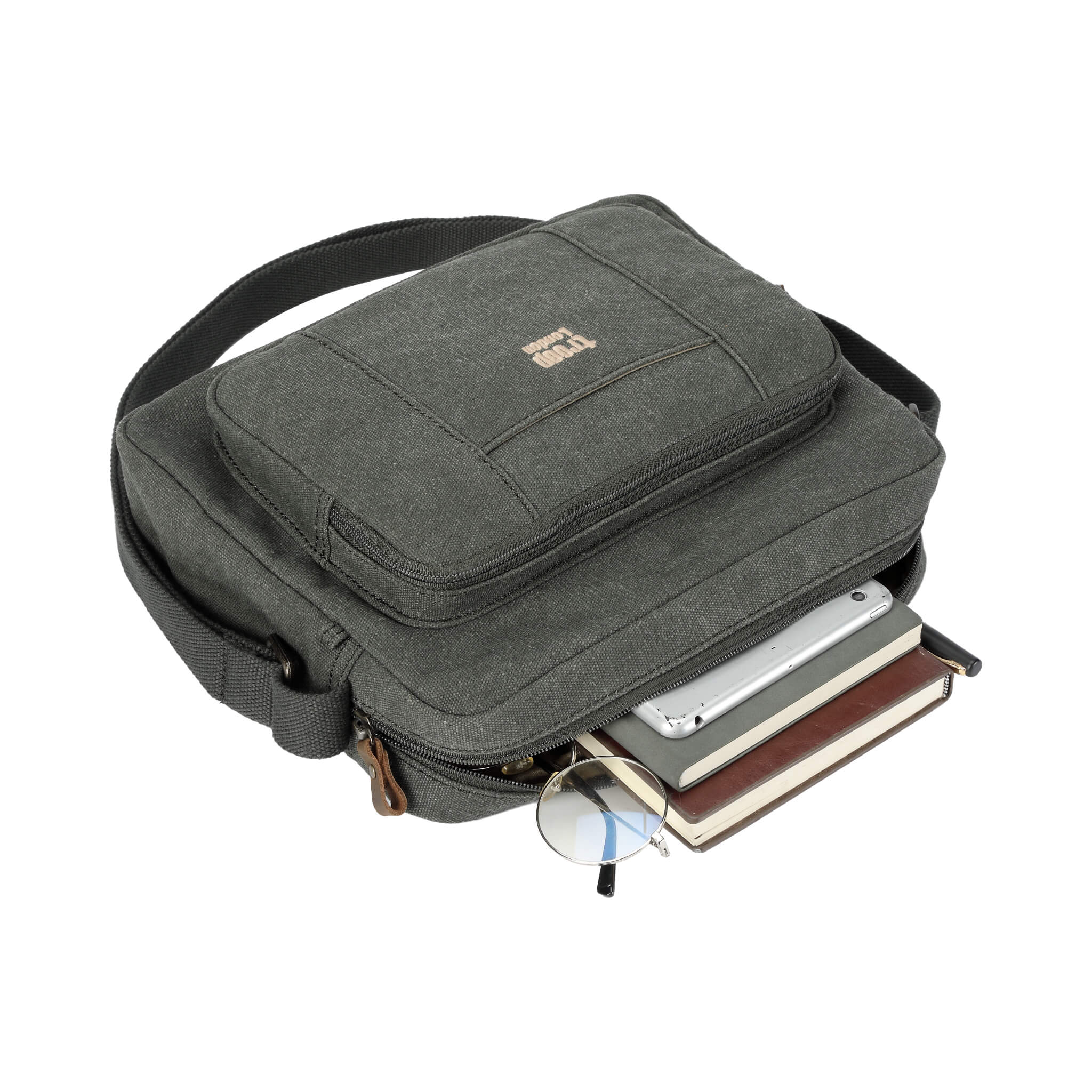 Troop London Classic Canvas Crossbody Bag for Men & Women - Stylish & Durable Messenger Bag for Travel, Work & Everyday Use