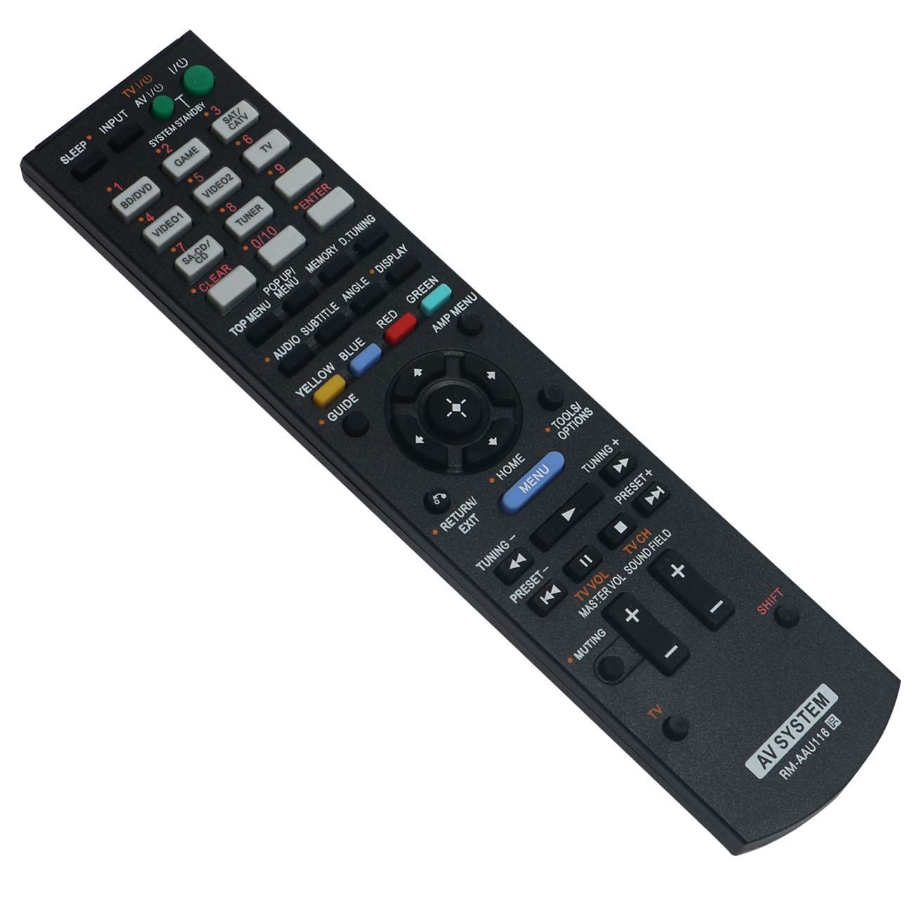 Sony AV Receiver Replacement Remote Control Compatible with STR-DH710, STR-DH520, STR-DN850, STR-DH830, STR-DH750, STR-KS470, STR-KS380, HT-DDW3500 - Universal Remote for Home Theater System & Entertainment Setup