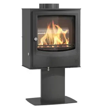 Arada Farringdon 16 Wood Stove Pedestal Stand - Heavy Duty Metal Base for Wood Burning Stoves - Perfect for Living Rooms, Cabins & Outdoor Heating