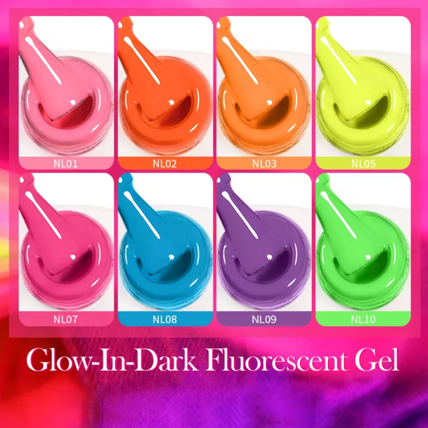 Born Pretty Glow in The Dark Nail Polish - UV Reactive Fluorescent Gel Polish for Long-Lasting Manicures | Perfect for Night Parties, Raves & Halloween Nails