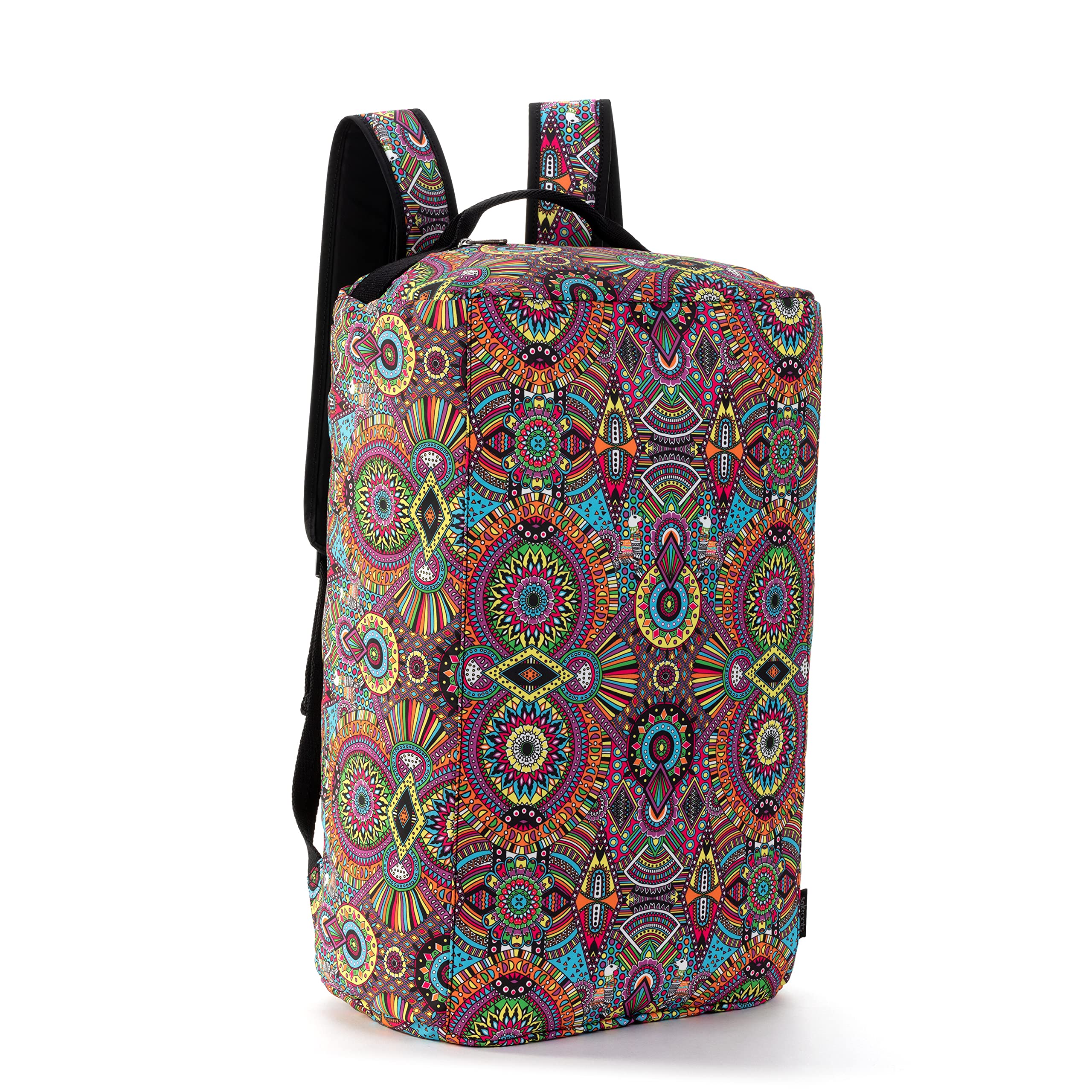 Eco-Friendly Sakroots Travel Backpack - Water-Resistant Rainbow Wanderlust Design for Women & Men | Perfect for Commuting, Hiking, and Weekend Getaways