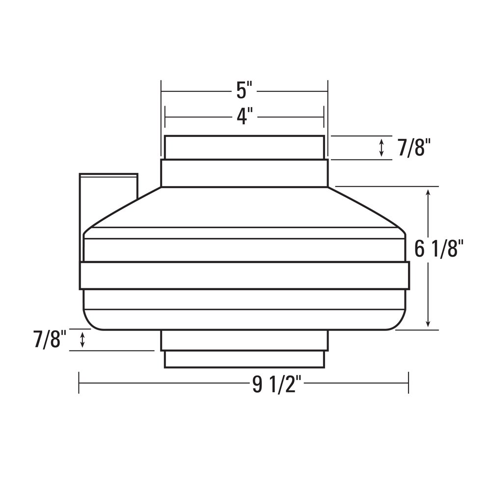 Energy Star Certified Air King AIK14X 100-CFM Inline Exhaust Fan - Perfect for Bathroom, Kitchen & Basement Ventilation