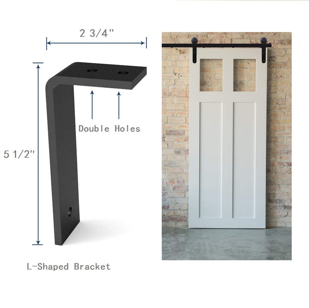 4-12FT Sliding Barn Door Hardware Kit - Ceiling Mount Style for 7FT Rails, Fits 42