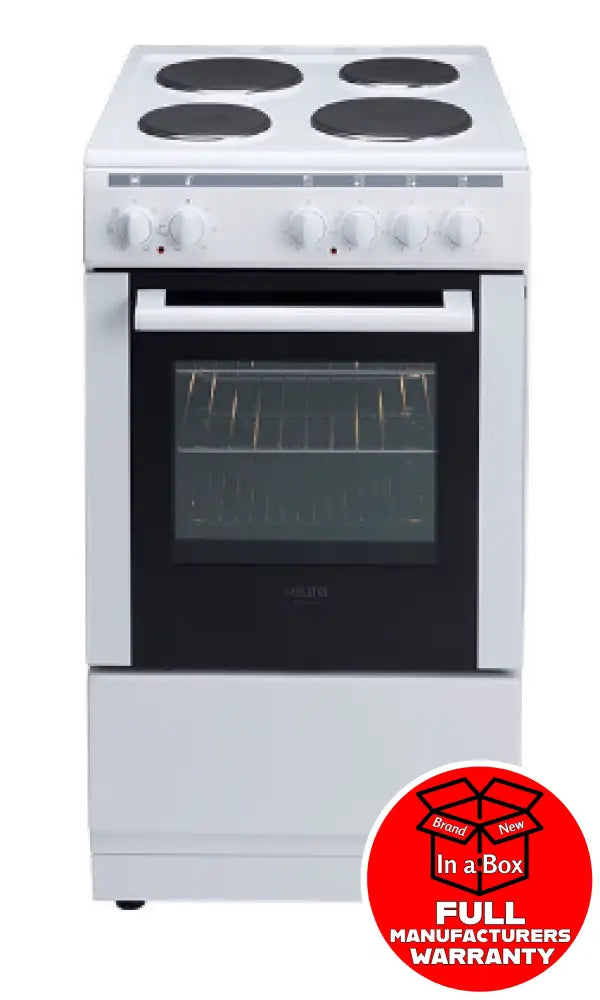 Euro EV500EWH 50cm Electric Freestanding Oven - Built-in & Countertop Installation, Perfect for Small Kitchens, Apartments & RVs