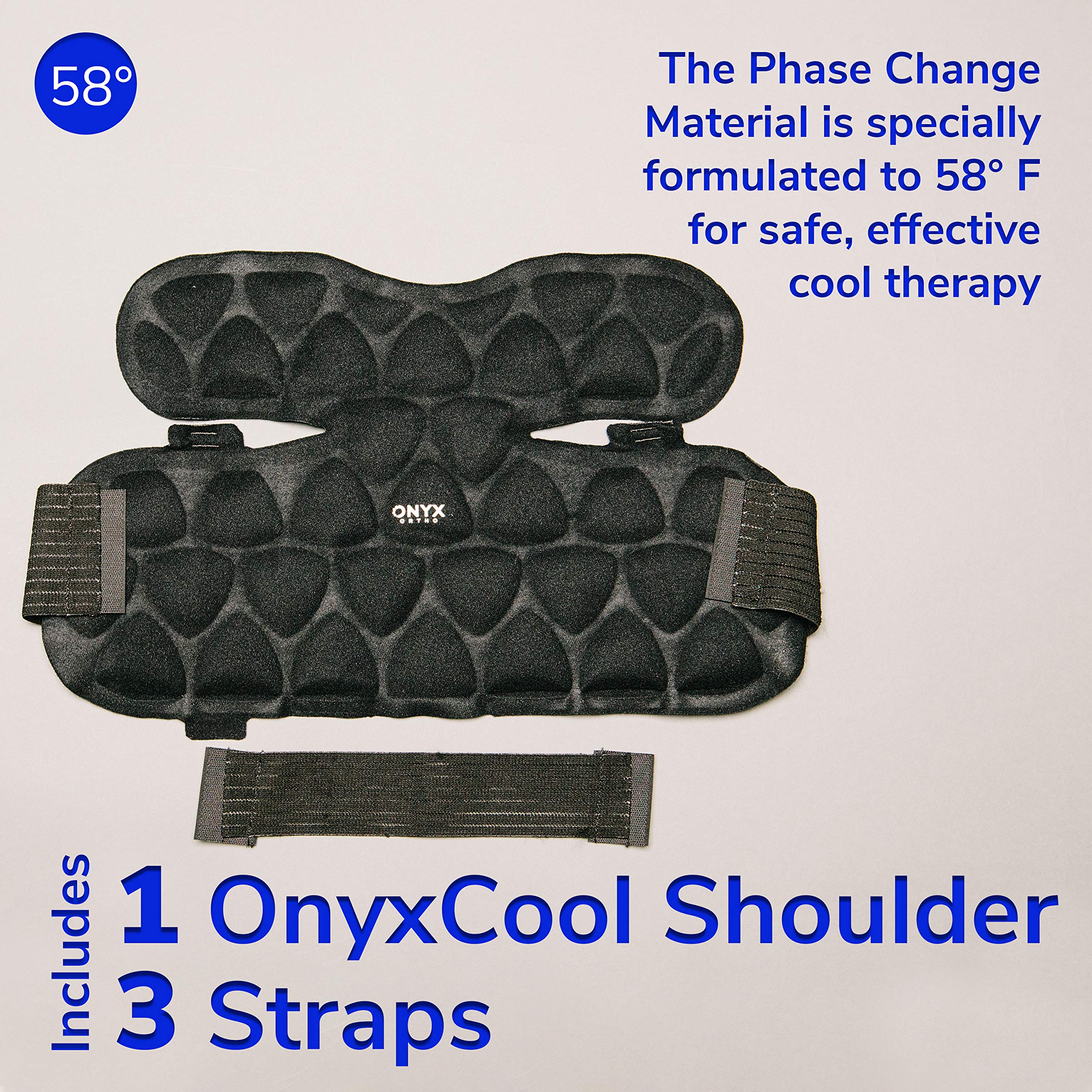Onyx Cool Shoulder Wrap - Black | Refrigerated Cold Pack Therapy for Shoulder Pain Relief & Compression Support | Ideal for Post-Surgery Recovery, Sports Injuries & Arthritis Pain Management