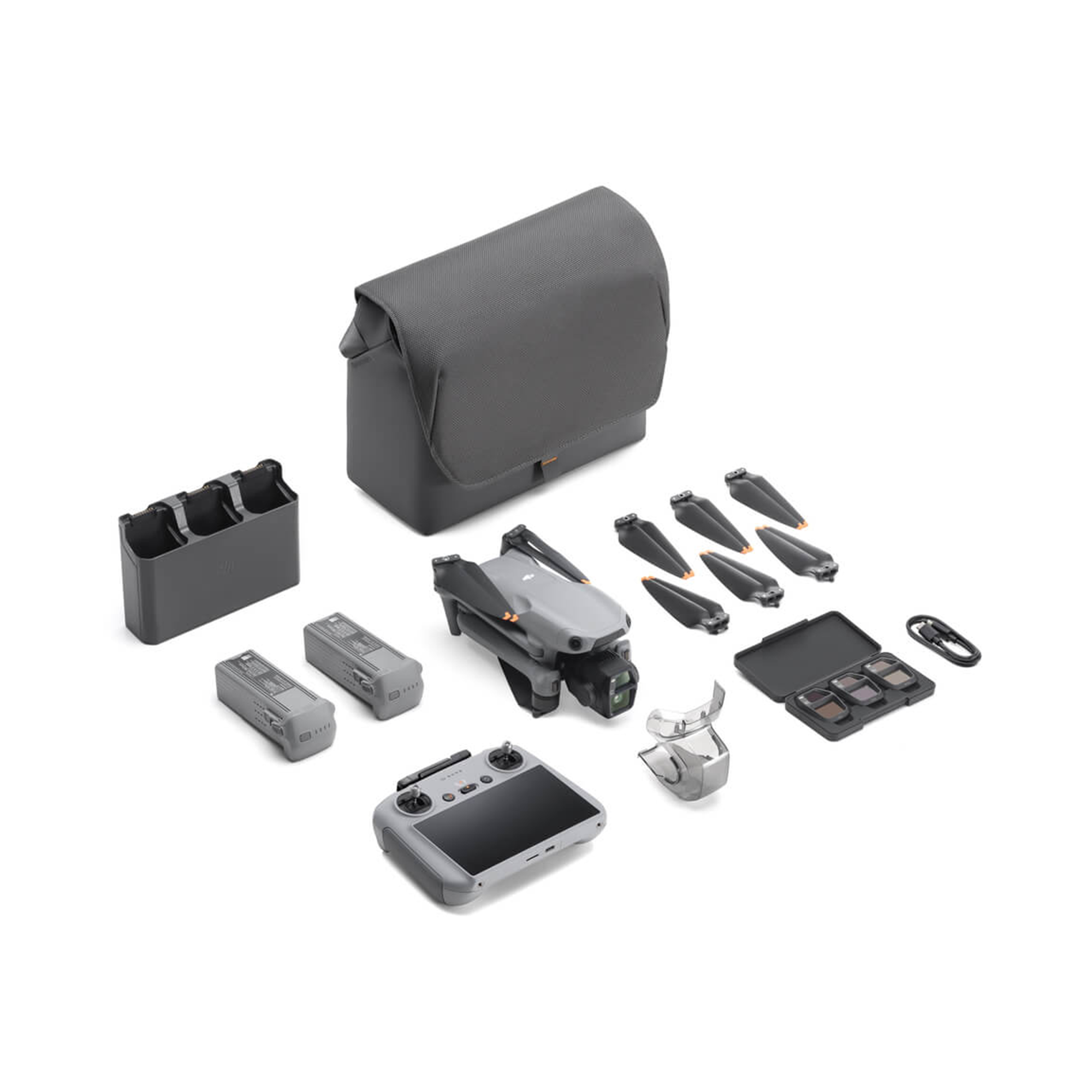 DJI Air 3S Drone Fly More Combo with DJI RC 2 Remote Controller - 4K Dual Camera, 46 Mins Flight Time, Omnidirectional Obstacle Sensing - Perfect for Aerial Photography, Travel Vlogging & Outdoor Adventures