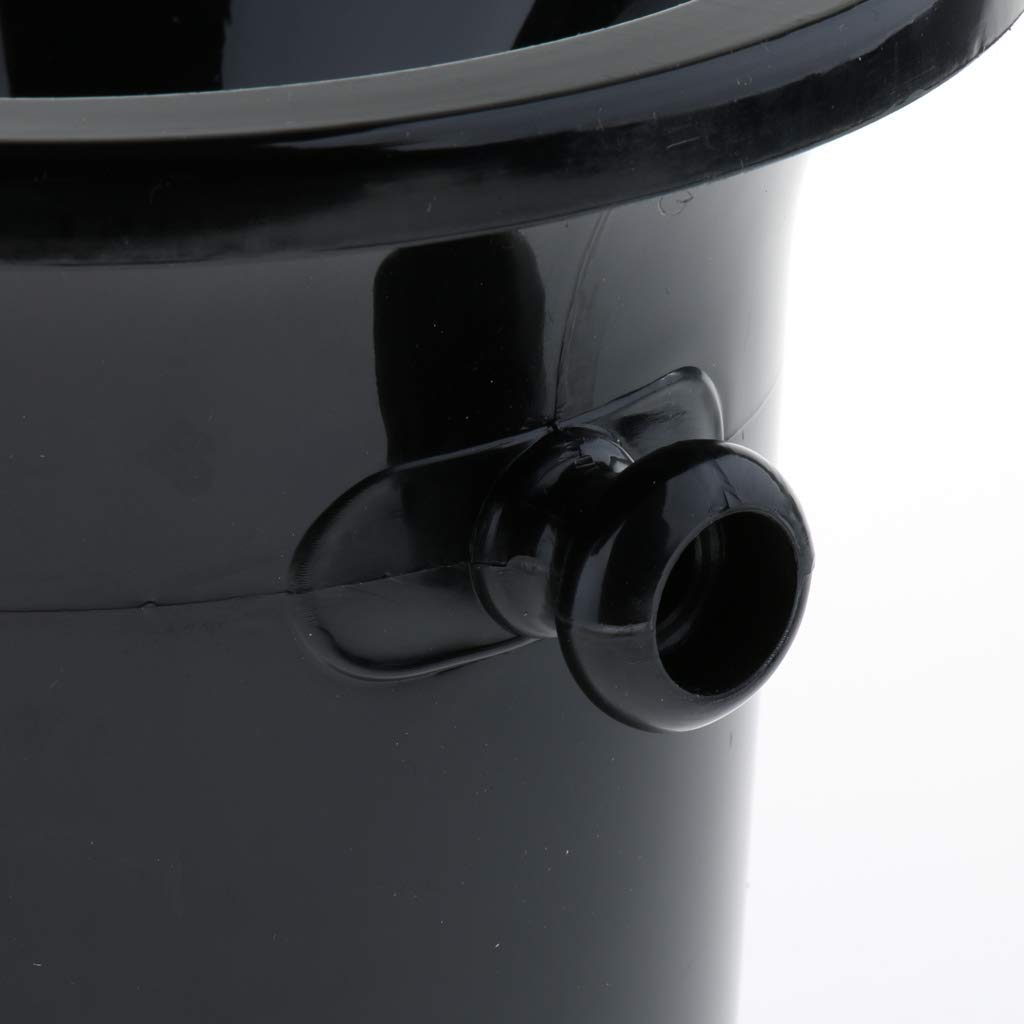 3-Piece Black Plastic Champagne Wine Spittoon Set - 3L Capacity with Funnel for Tastings, Events & Sommelier Use - Durable & Portable Wine Accessories