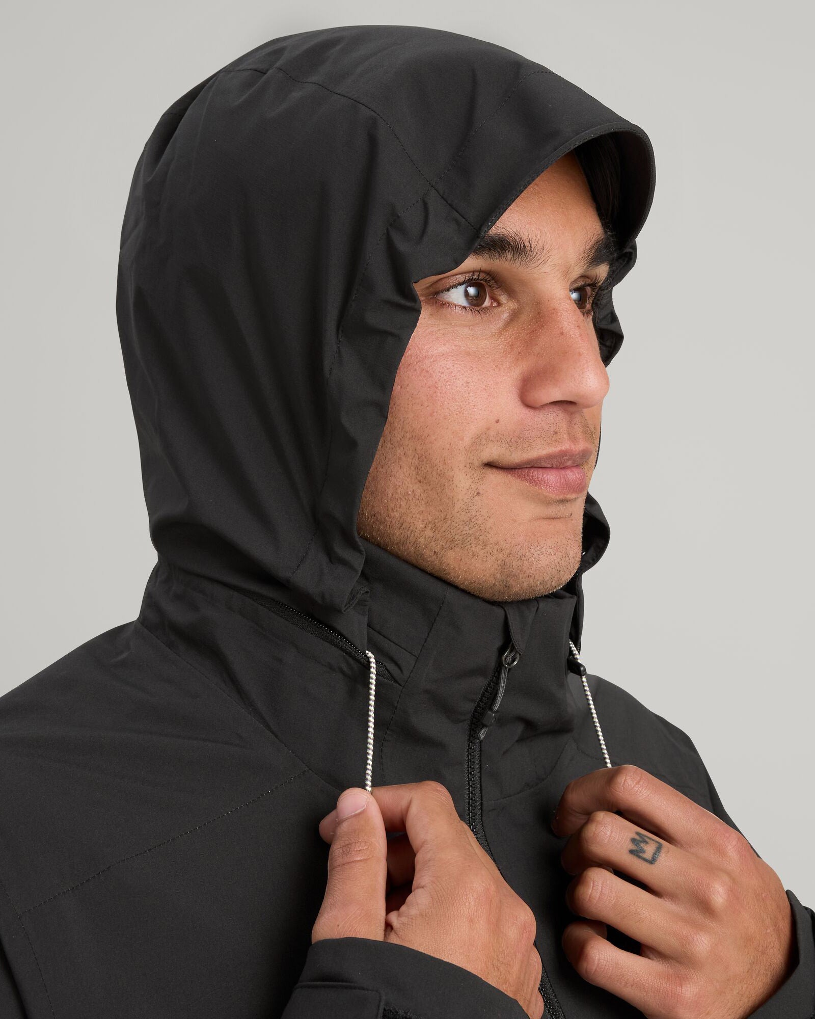 Men's Trailhead Stretch 2.5 Layer Waterproof Rain Parka Jacket - Black Stingray Color for Hiking, Camping & Outdoor Adventures
