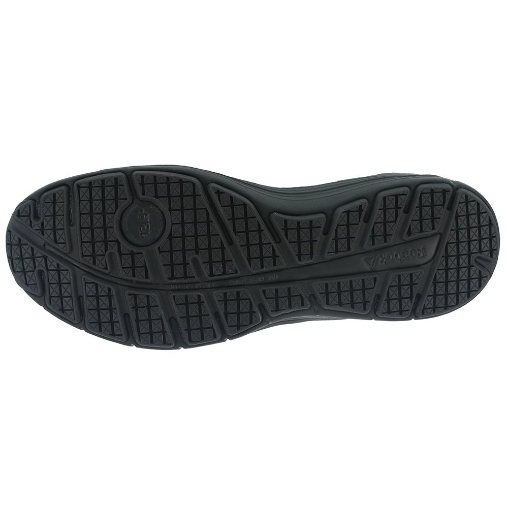 Reebok RB3501 Men's Steel Toe Work Shoes - Black Safety Boots for Construction, Warehouse & Industrial Work | OSHA Compliant Slip Resistant Work Footwear