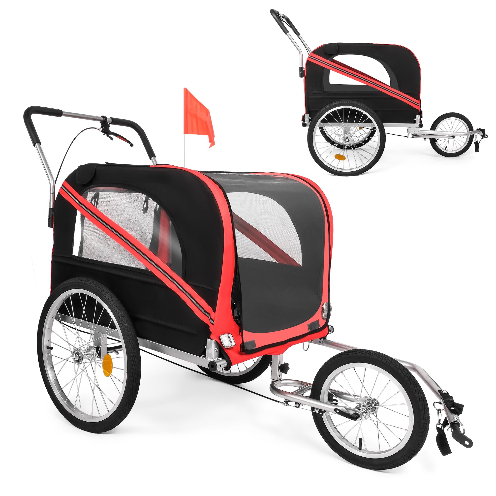 Premium Pet Bicycle Trailer - Safe & Comfortable Dog Bike Carrier for Small to Medium Pets - Perfect for Cycling Adventures, Park Rides & Outdoor Exercise with Your Furry Friend
