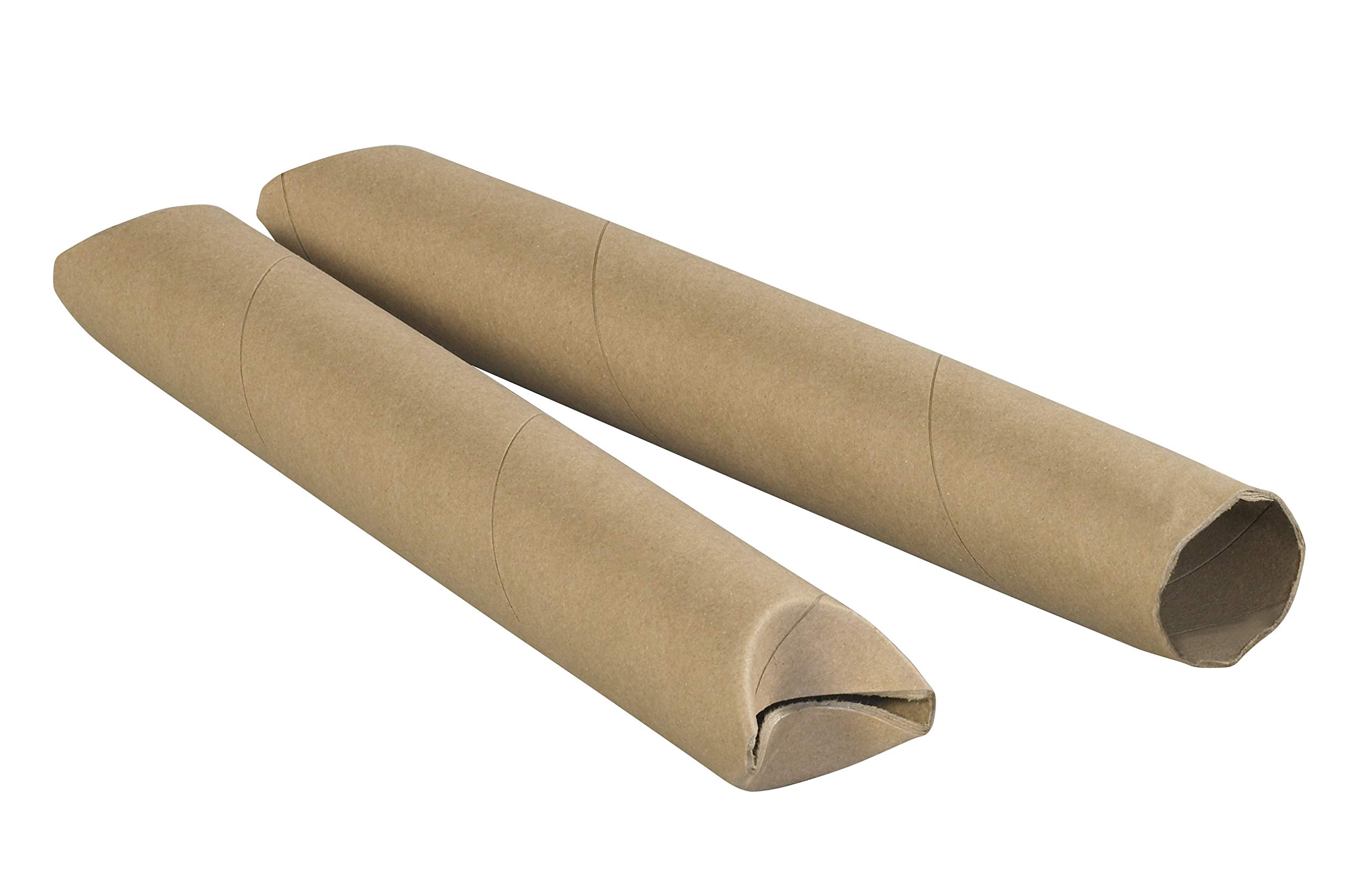 Aviditi 2x43 Inches Kraft Mailing Tubes - Pack of 50 | Heavy-Duty Shipping & Storage Tubes for Documents, Blueprints, Posters | Ideal for Office, School & Postal Use