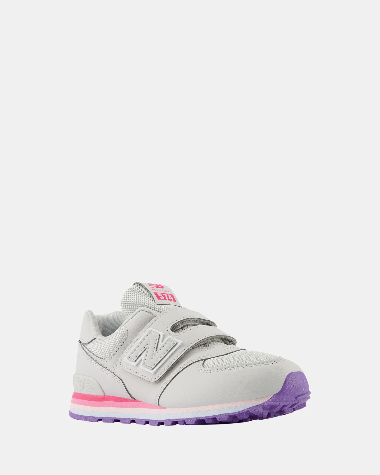 New Balance 574 V1 Self-Fastening Strap Sneakers for Preschoolers - Grey Matter | Comfortable Kids Shoes for School, Play & Everyday Wear