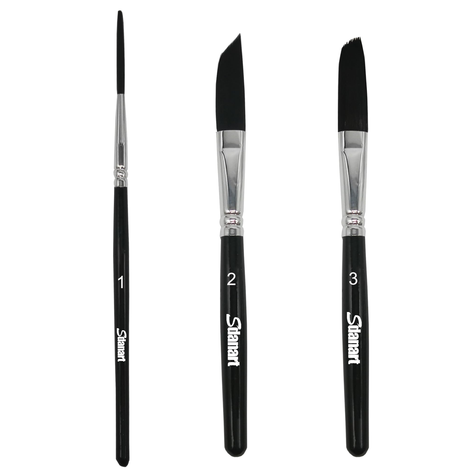 3-Piece Pinstriping Brush Set - High Performance Art Brushes for Professional Painting & Detailing