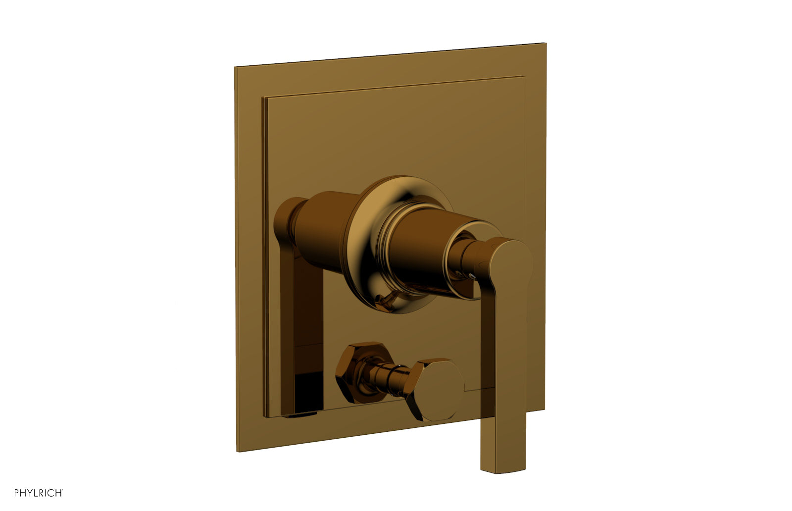 HEX MODERN Pressure Balance Shower Plate with Diverter & Handle Trim Set 4 102 - Perfect for Bathroom Renovation & Modern Home Decor