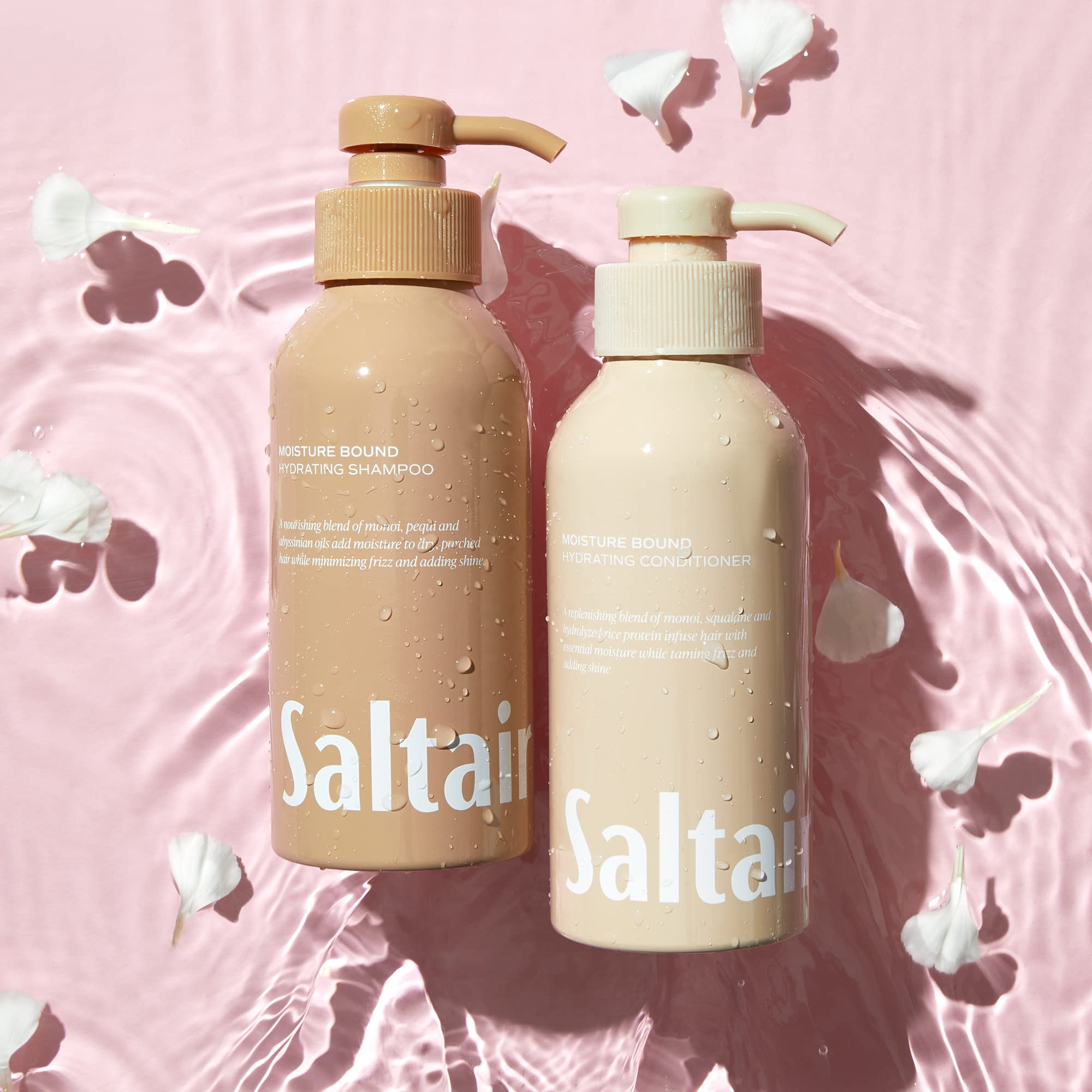 Saltair Moisture Bound Haircare Set - Hydrating Shampoo & Conditioner Duo (28 Fl Oz/1 L) for Dry, Damaged Hair | Salon-Quality Hair Treatment for Soft, Shiny Locks at Home