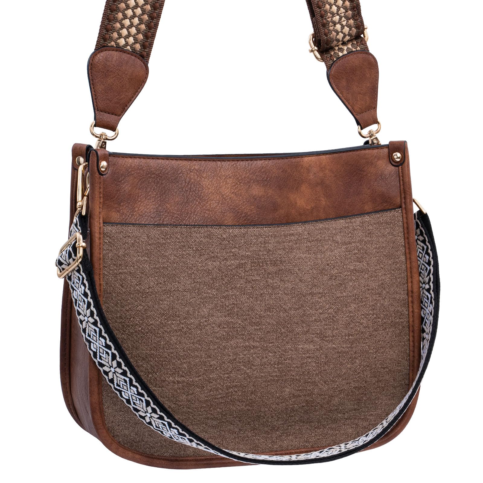Vegan Leather Crossbody Bag for Women - Adjustable Strap Hobo Shoulder Purse | Trendy & Stylish Handbag for Work, Travel & Everyday Use