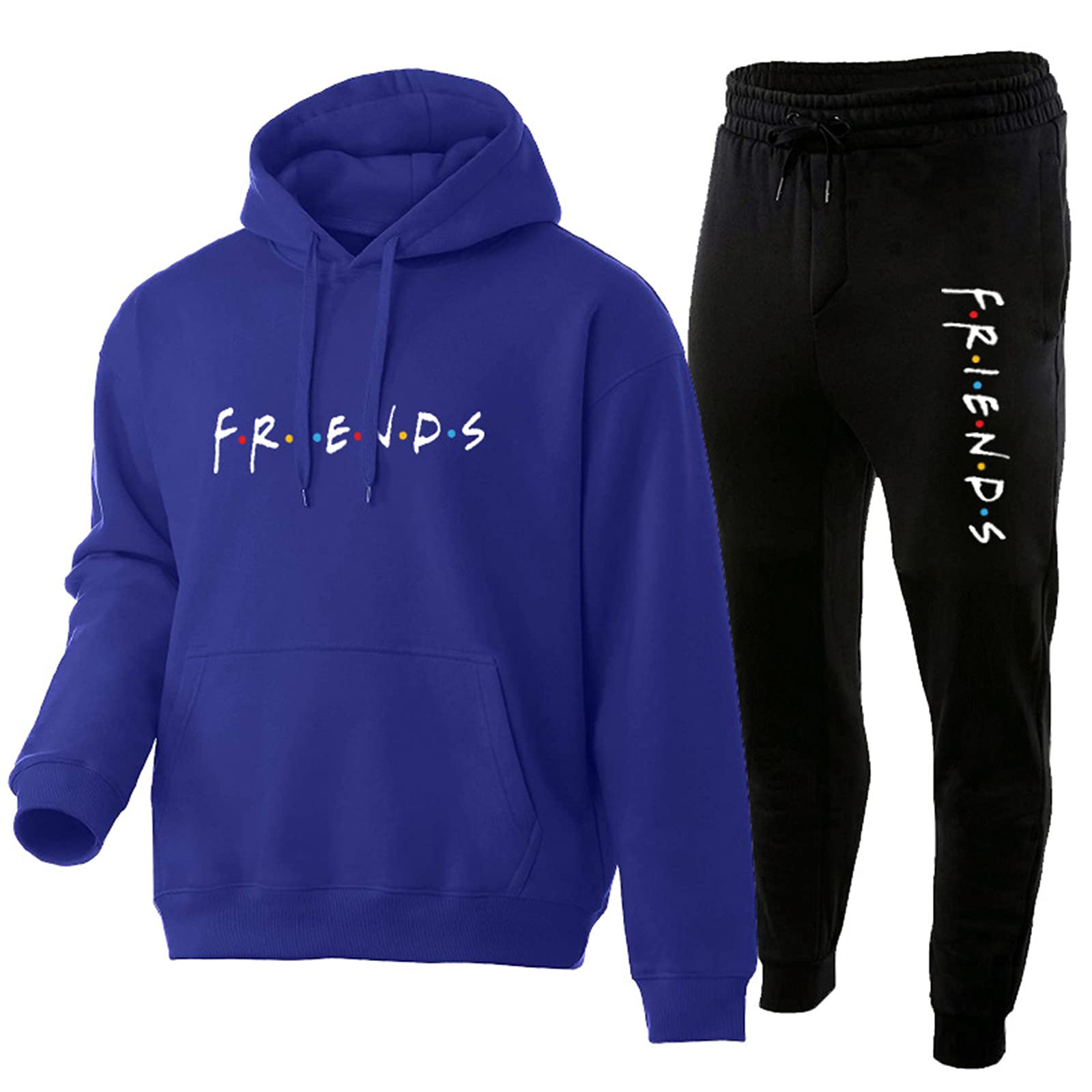 Unisex Friends Print Hoodie & Sweatpants Set - Funny TV Show Themed Pullover Sweatshirt Tracksuit for Men & Women | Perfect for Casual Wear, Lounge Outfits & Fan Gift