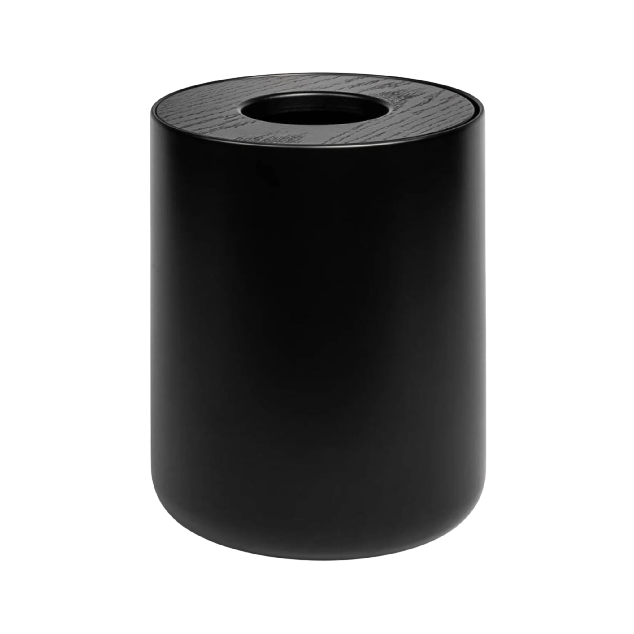 DESIGNSTUFF Round Trash Can - 10 Gallon Black Wastebasket for Kitchen, Office, Bathroom & Home Decor