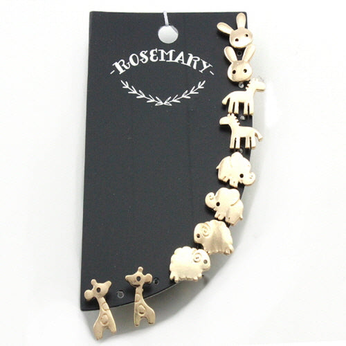 Stylish Gold Animal Earrings Set - Trendy Dangle Hoop Earrings for Women - Perfect for Parties, Gifts & Everyday Wear