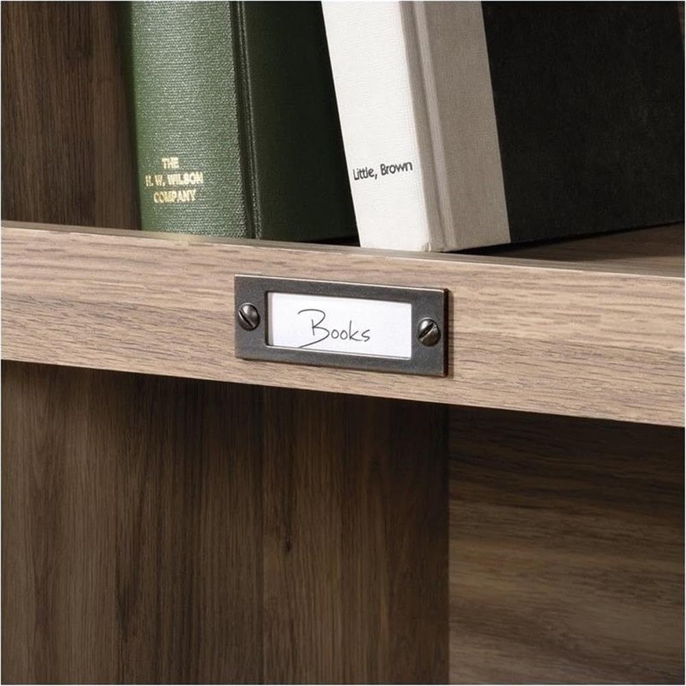 Pemberly Row Rustic Wood Short Book Shelves in Salt Oak - Compact Bookshelf for Small Spaces, Home Office, Living Room & Bedroom Storage