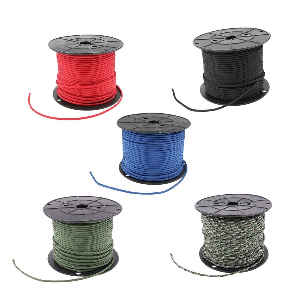 Premium Safety Paracord Rope - 550lb Parachute Cord with Reflective Threads (Red) for Outdoor Survival, Camping, Hiking & Emergency Preparedness