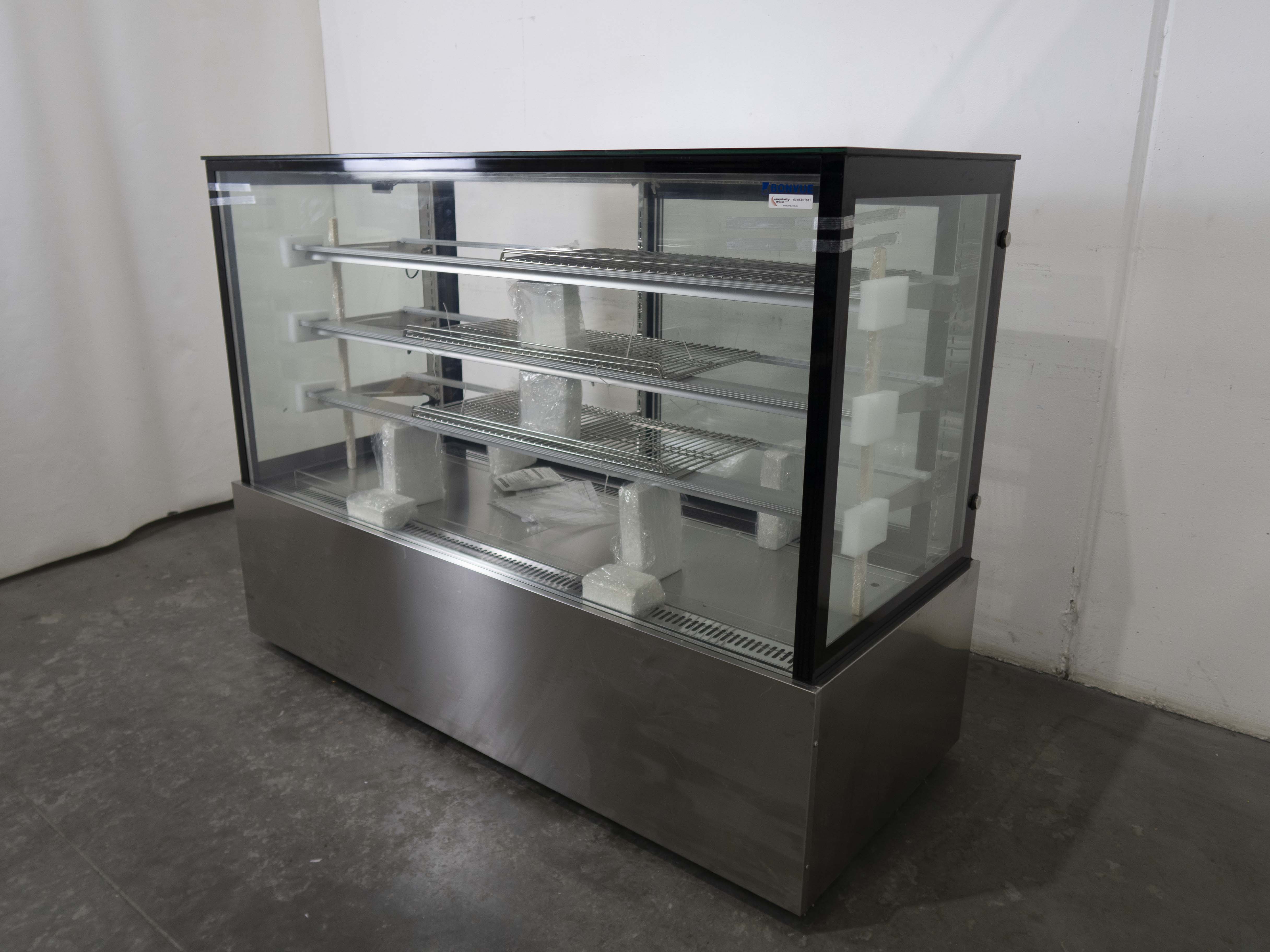 Bonvue SL860V Commercial Refrigerated Display Case - Energy Efficient Glass Door Merchandiser for Deli, Bakery & Grocery Store Use
