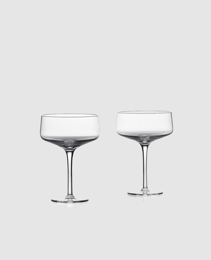 Premium ZONE DENMARK Rocks Cocktail Crystal Glasses Set of 2 - 9cm Diameter x 14cm Height - Elegant Whiskey, Bourbon & Scotch Drinking Glasses for Home Bar, Dinner Parties & Gifts