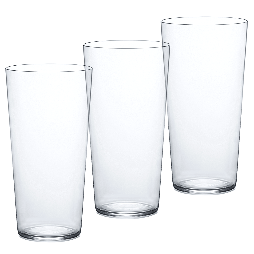 Premium Durable Lightweight Glass Tumbler Set - 14 oz (3-Pack) - Perfect for Coffee, Tea, Smoothies & Office/Home Use