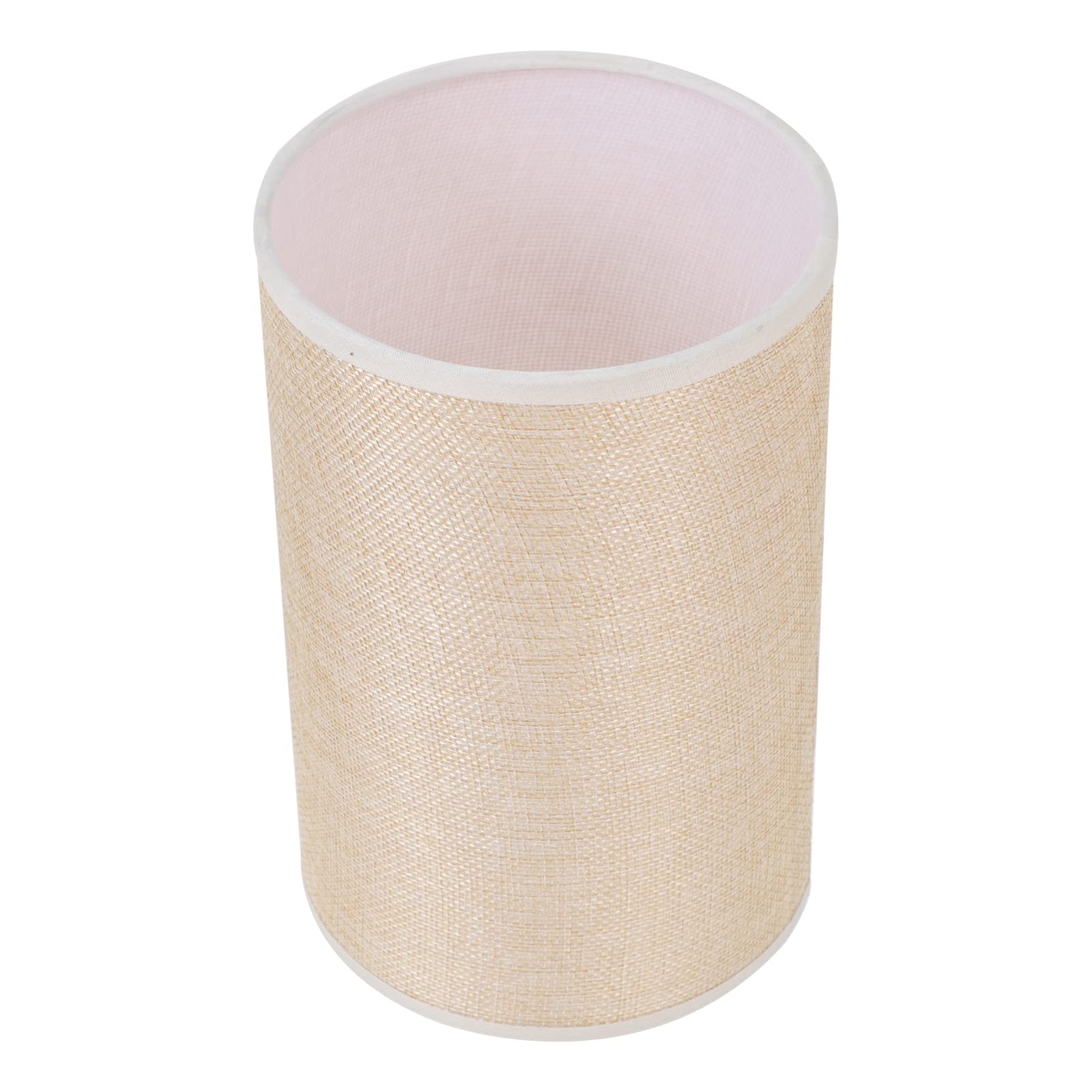 Uonlytech Small Cylinder Lamp Shade - 1Pc E27 Linen Drum Light Cover, Beige Cloth Lampshade for Table & Floor Lamps - Perfect for Bedroom, Living Room & Office Decor