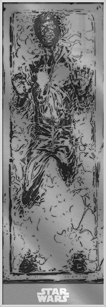 Star Wars Episode VI Return of The Jedi Framed Movie Poster - Han Solo in Carbonite Version 2 (21x62 Inches) - Premium Wall Art for Home Theater, Game Room & Office Decor