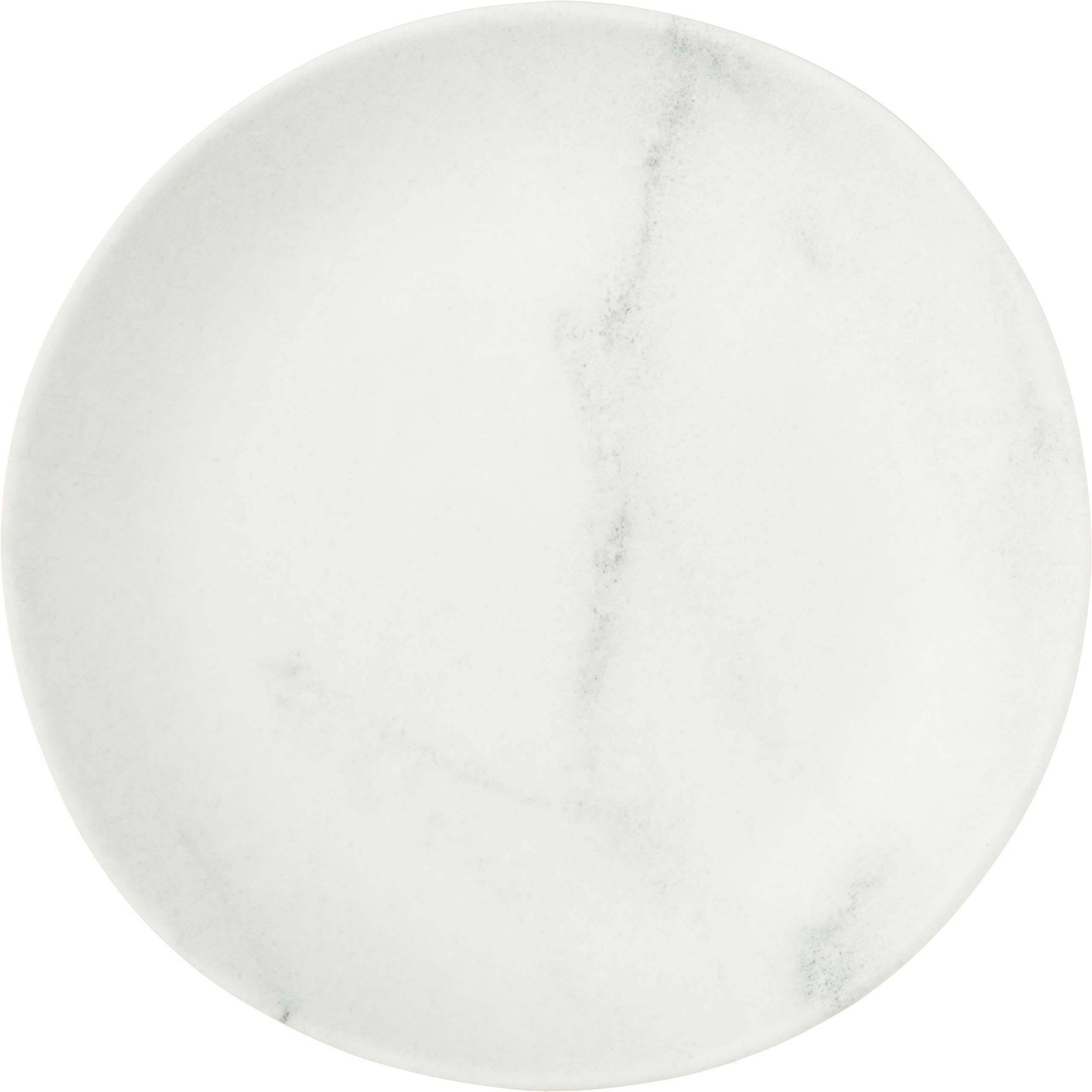 Carlisle 12-Pack 9-Inch Melamine Ridge Reusable Salad Plates - Rimless Durable Dishware for Home, Restaurant & Catering - Marble Design for Everyday Dining, Parties & Buffets