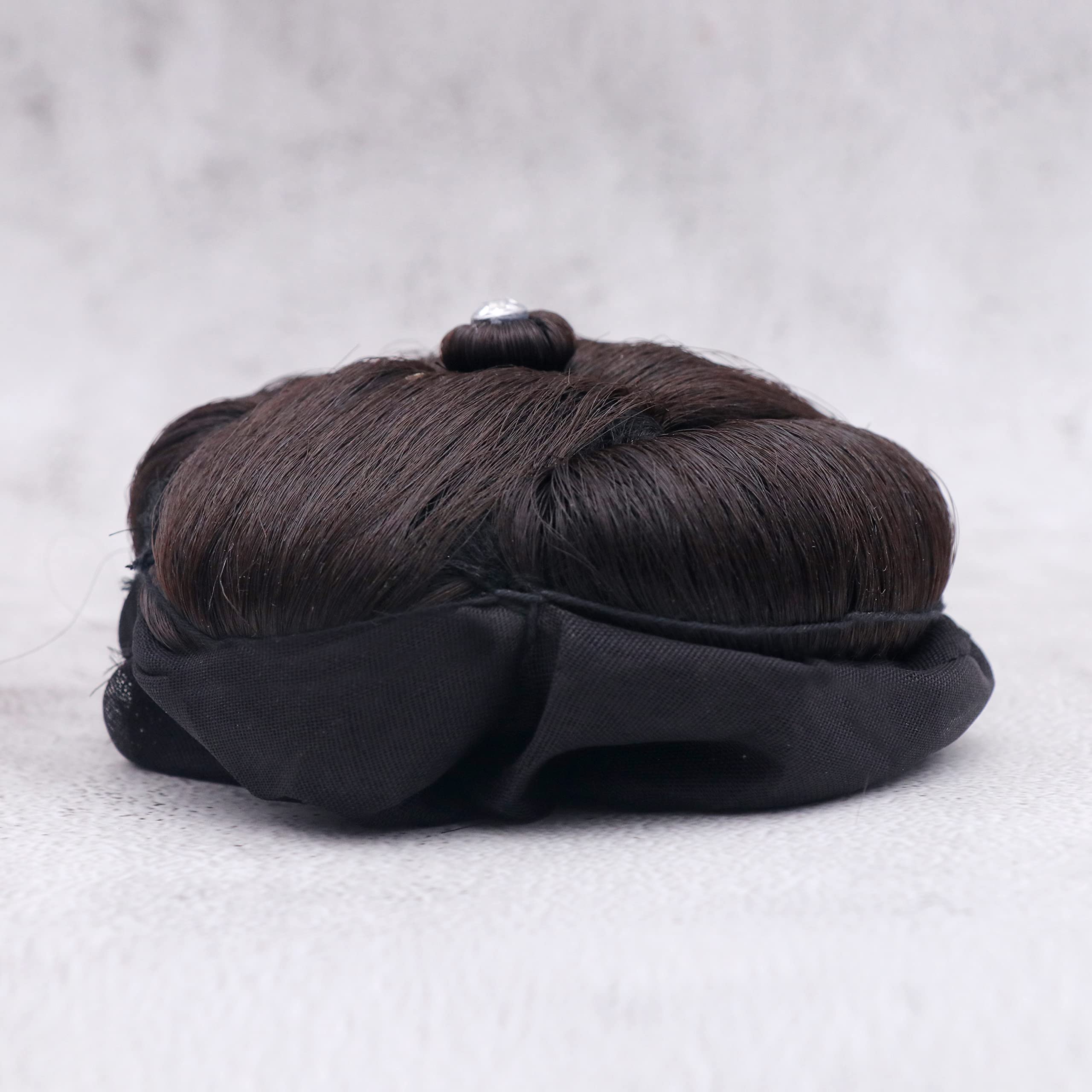 Honbon Hair Extension Plain Juda with Stone Work for Bun Decorations | Artificial Juda for Brides & Women | Perfect for Weddings, Parties & Special Occasions