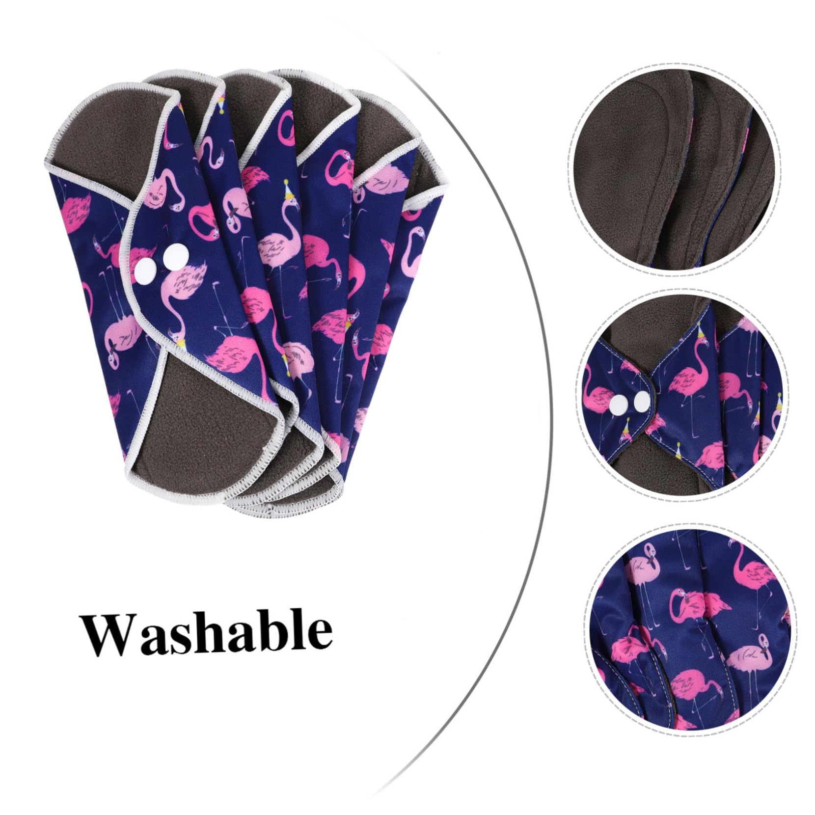 BUTIFULSIC Reusable Bamboo Carbon Fiber Sanitary Pads - Washable Menstrual Pads Set with Purple Mother Panties | Eco-Friendly Period Care for Women | Perfect for Night Use, Postpartum & Sensitive Skin