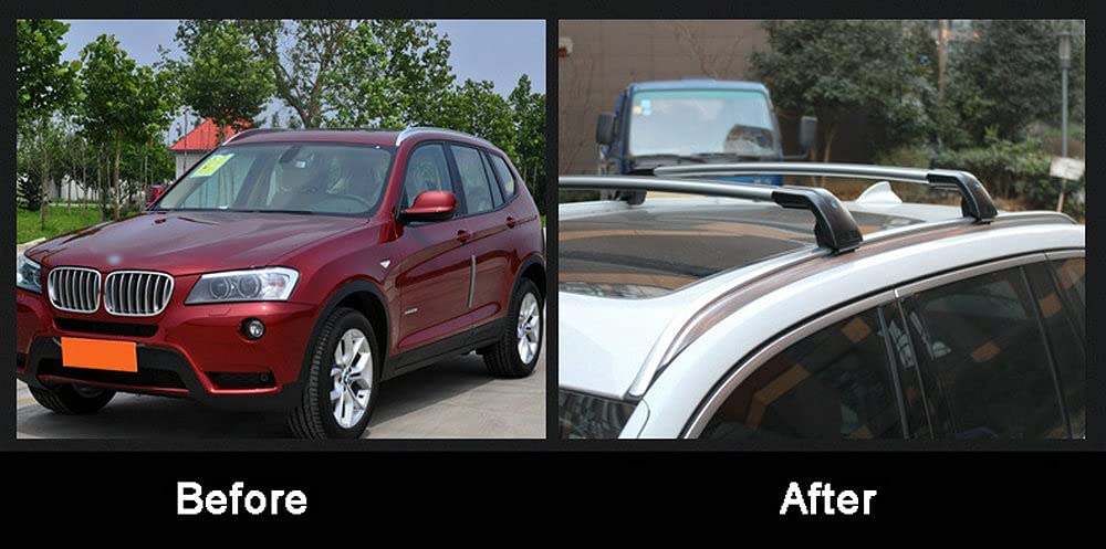 FANTE 2-Piece Lockable Crossbar Roof Rack System for Hyundai Santa Fe 2019-2022 - Silver & Black Luggage Carrier for SUVs | Perfect for Road Trips, Camping Gear & Outdoor Adventures