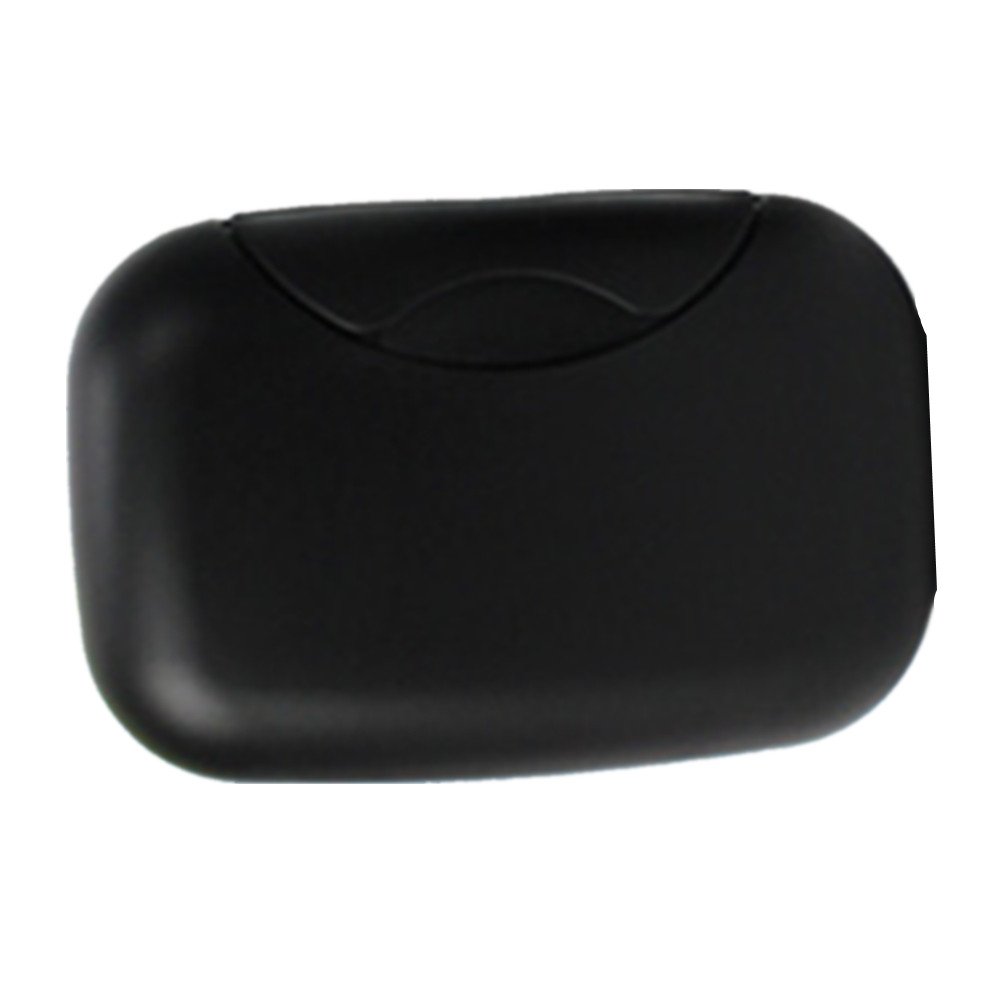 ZaH Macarons Soap Box - Travel Soap Holder Case for Shampoo, Conditioner & Shower Essentials - Compact Storage for Hand Soap & Small Towel (Large, Black) - Perfect for Travel, Gym & Bathroom Organization