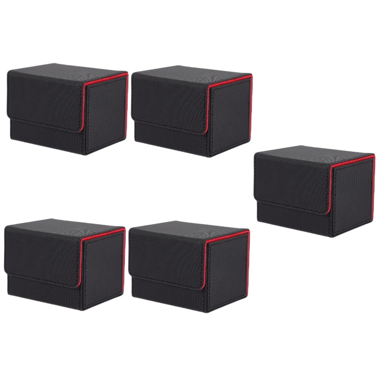 Wakauto 5-Piece Poker Card Storage Box Set - Premium PU Leather Playing Card Holder, Game Mat Case, Jewelry Tray Organizer - Perfect for Casino Nights, Poker Parties, Board Games & Jewelry Display
