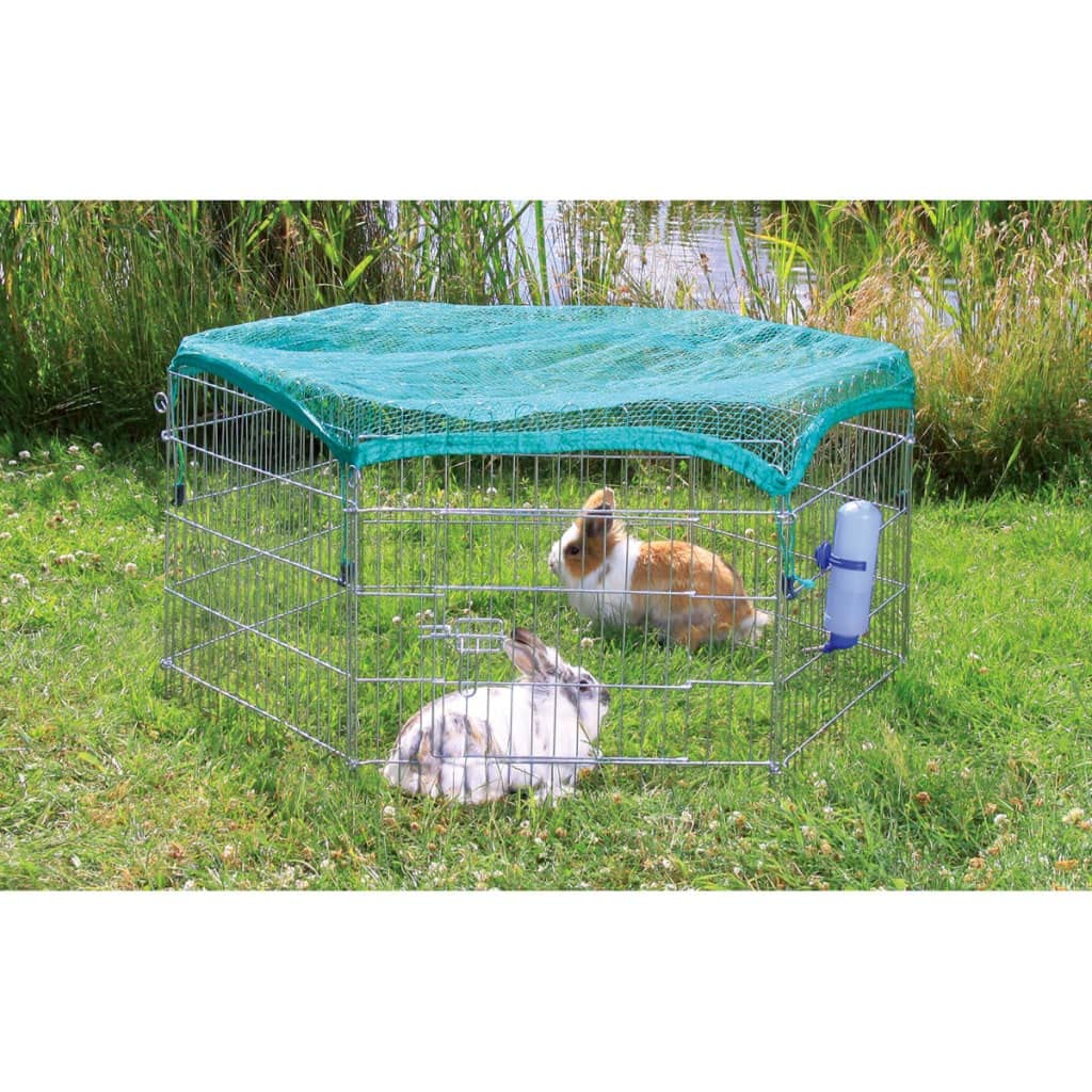 Trixie Natura Outdoor Rabbit Run with Net - 63 × 60 cm, 6-Piece Set for Small Pets - Perfect for Backyard Playpen & Garden Exercise for Rabbits, Guinea Pigs & Small Animals