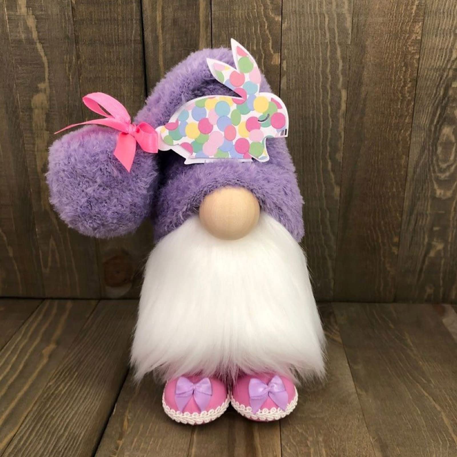 Easter Bunny Gnome Plush Doll - Handmade Swedish Tomte Spring Holiday Decor, Cute Easter Gift for Kids Women & Men - Home Indoor Spring Decoration for Easter Party, Table Centerpiece, and Seasonal Display (B)
